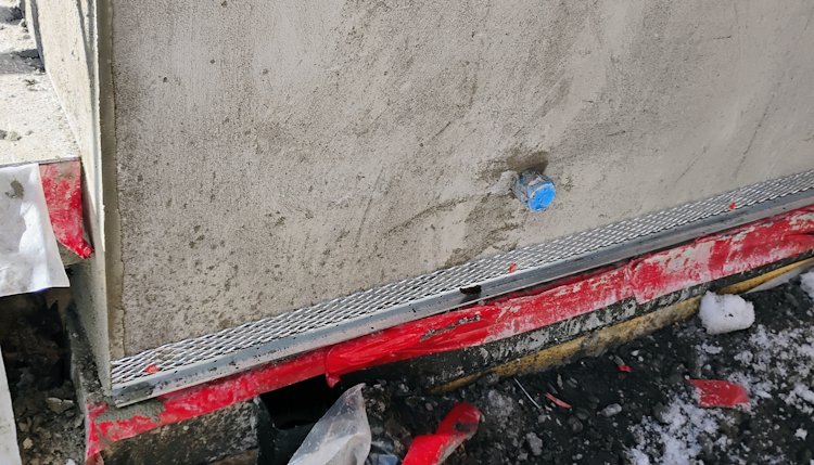 We put another weep stop at the bottom