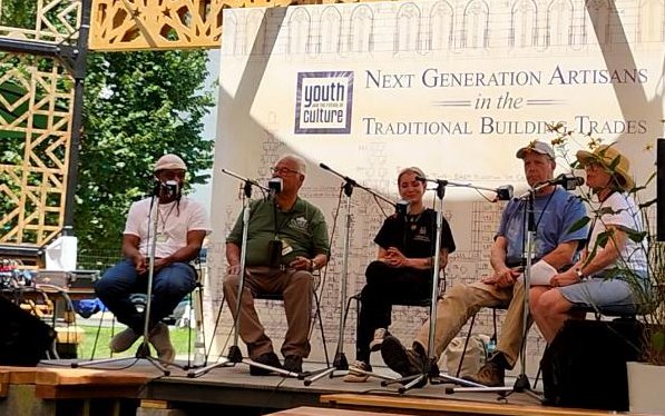 Wilfred and Jeff Poree, on the left, from Jeff Poree Plastering in New Orleans.