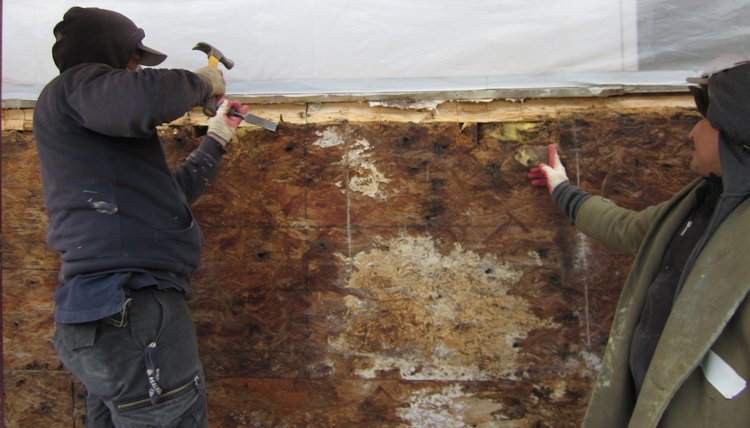 Sill pan flashing with Zip System tape