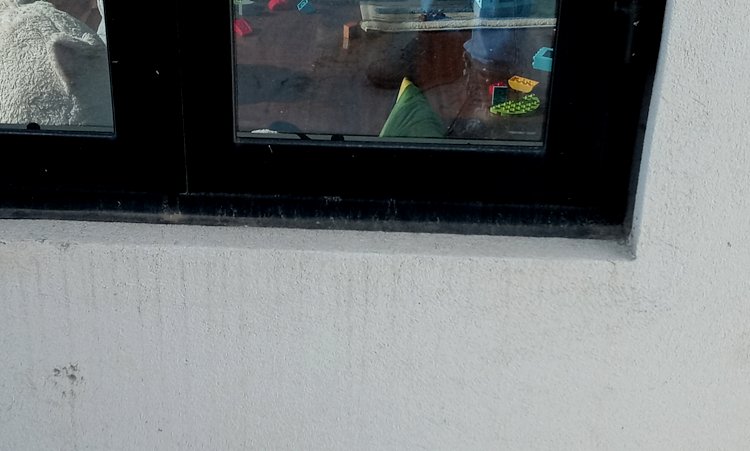 one coat stucco addition that had a flat level area under the window.