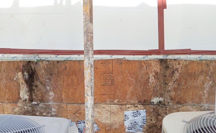 Rot under center posts Toll Brothers