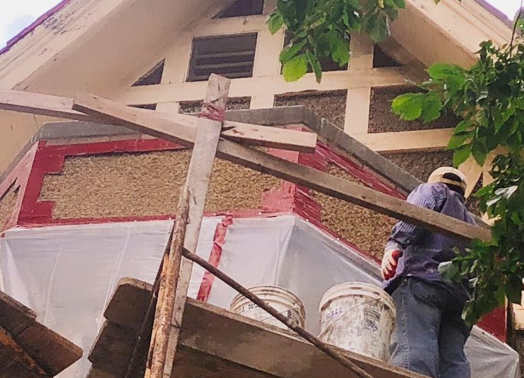 dry dash pebble dash stucco.