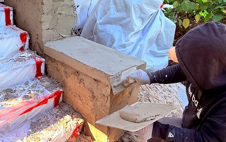 scratch coat with Rapid Set and flex con.