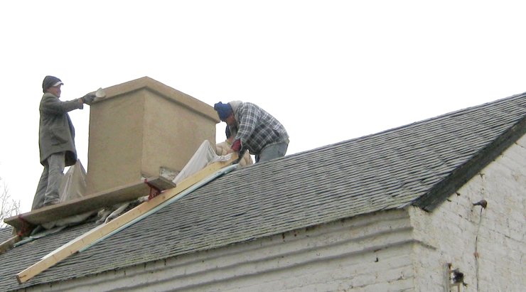 sand from the nearby James river.