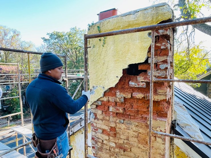 chimney built about 1850 in Upperville, Virginia.