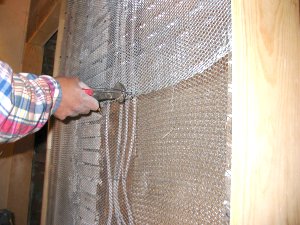 Tying laps in metal lath