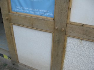 Glaster is a lime plaster with recycled glass for an aggregate