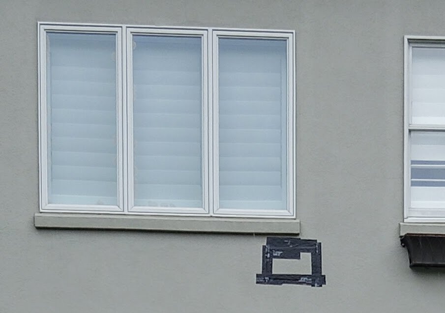 Caulking gap around windows causes rot.