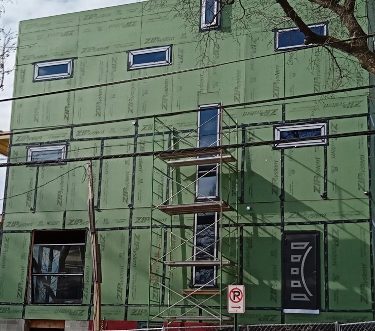 How not to stucco a garage in Washington, DC