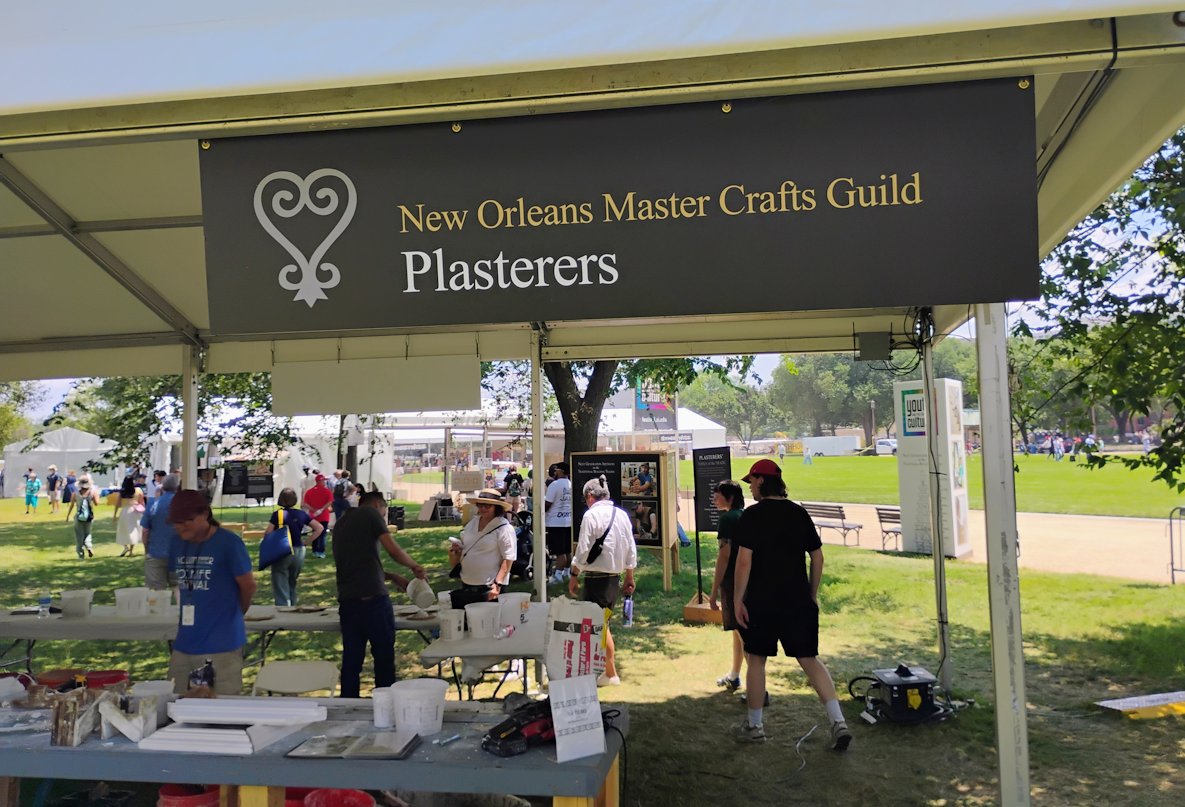 Plasterers from New Orleans at the 2025 Smithsonian folk life festival in Washington, DC
