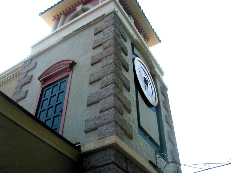 Fake stone quoins are hand sculptured cement