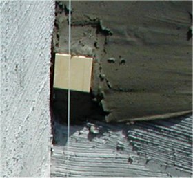 Blocks are set with a string line.