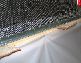 Ledger board flashing.