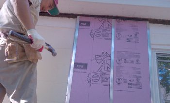 Score board foam insulation.